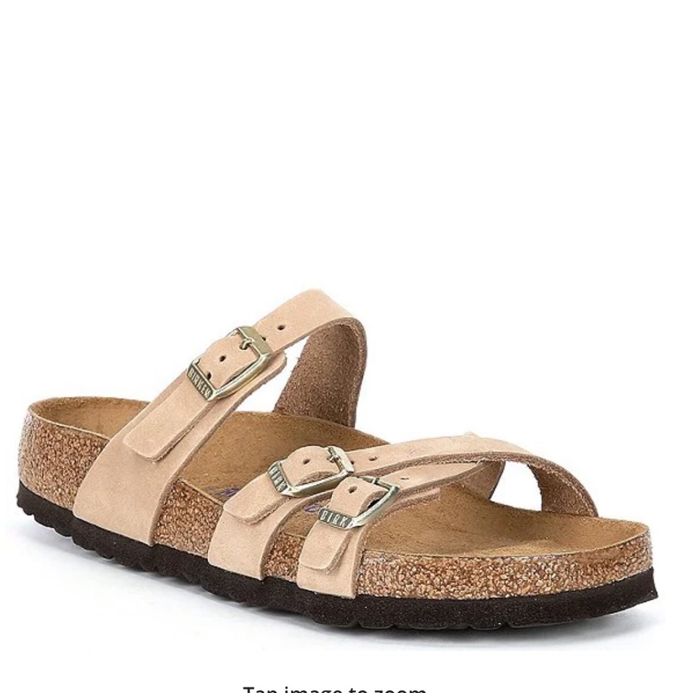 Birkenstock Womens Franca Suede Nubuck Leather Sandals size 9 Narrow Fit